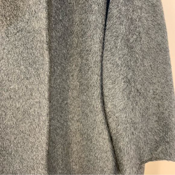 Talbots Bow Neck Wool Alpaca Midi Length Coat Cape Wrap Front - Picture 5 of 16